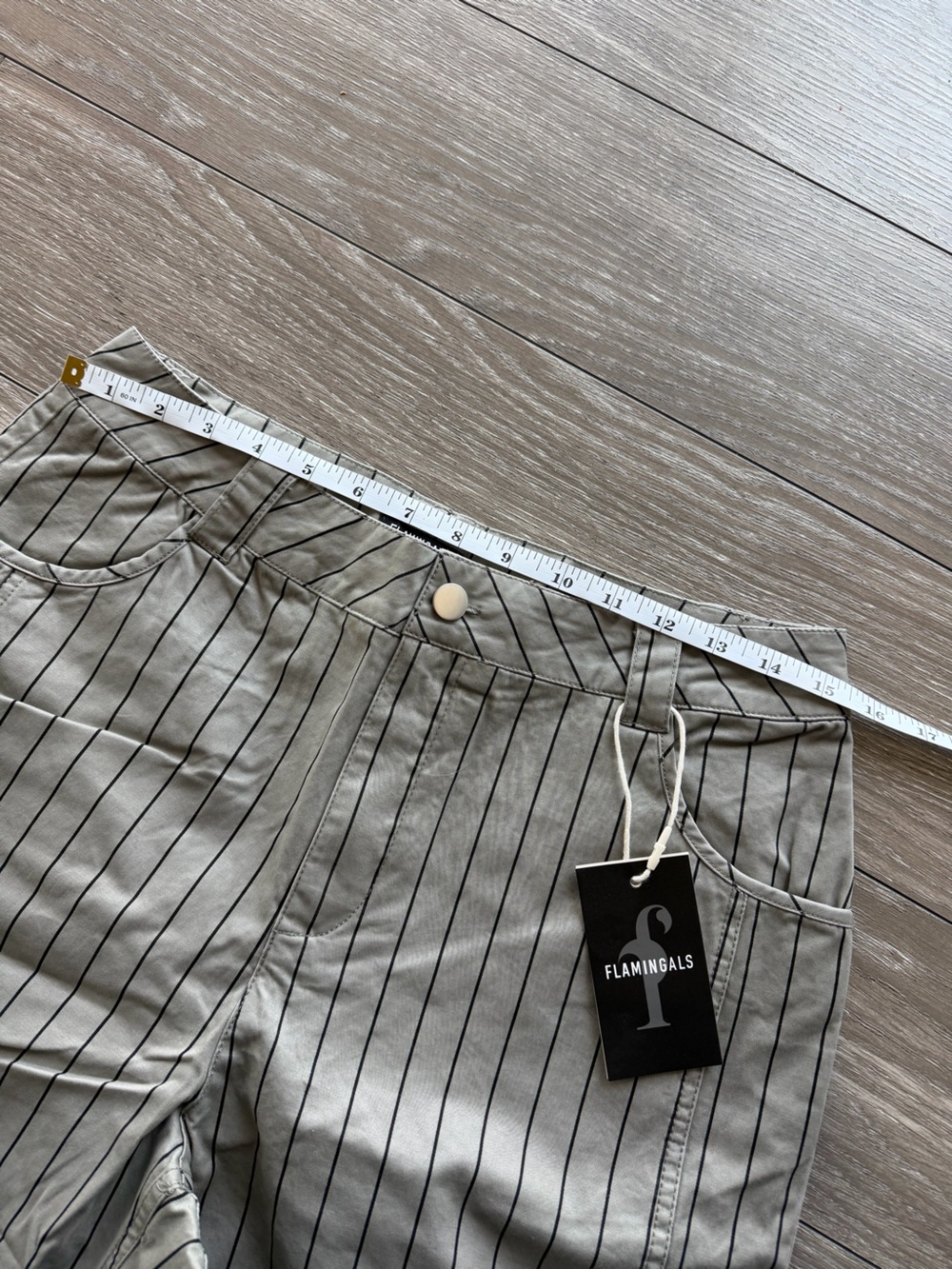 Flamingals Women’s Cropped Pinstripe Pants - Picture 5 of 8